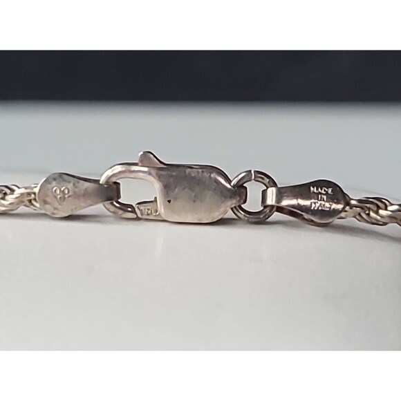 Italian 925 Sterling Silver Chain Bracelet Vintage - Picture 5 of 10